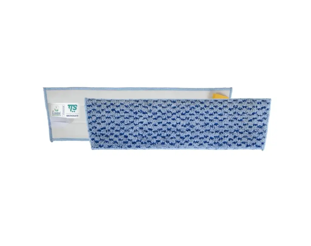 [00000724] Microsafe Falt Mop With Strap Tape System 40Cm - Blue