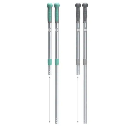 [00001044] Telescopic Handle Green Grip, Extendable from 102 to 184 cm - TTS