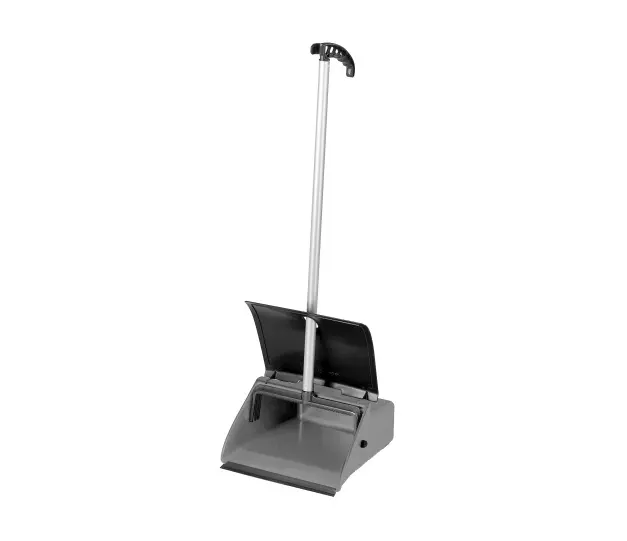 Clip Dustpan With Lid And Grip - Black 