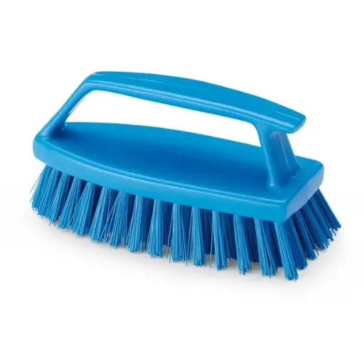 [1015BT ] Brush With Hand-Grip - Blue - Tough Bristle 
